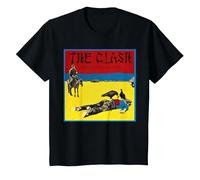 The Clash - Give 'Em Enough Rope Camiseta, Niños, Negro, 8 años