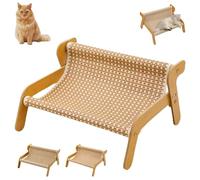 The Claw Lounge, 2-in-1 Cat Hammock, Wear-Resistant Cat Scratching Board, Leisure Cat Chair, with Linen and Mat Models, for Cats of (1pcs-Cooling Mat)