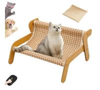 The Claw Lounge, Cats Sisal Chair, 2-in-1 Elevated Scratcher Rocker Lounger with Cooling Mat, Breathable Fabric & Wear-Resistant Scratching Pad for Indoor Cats (Cooling Mat with Replacement)