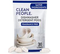 The Clean People Cápsulas de lavavajillas - Corta grasa y enjuaga Sparkling Clean - sin residuos - Cápsulas de lavado sin fosfato - sin fragancia, paquete de 30