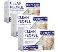 THE CLEAN PEOPLE The Clean People - Sábanas suavizantes de tela, sábanas para secadora, suavizan y eliminan la estática, suavizante de ropa vegano, aceites esenciales, sin fragancia, PA