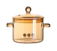 The Clear Cooking Pot Is Crafted From Durable Glass, Offering A Transparent Design That Allows You To Monitor Your Food While Cooking. This Versatile Cookware Comes With A Lid, Ensuring Efficient