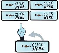 The Click Here Surprise Button - Divertido regalo de broma, divertido regalo emergente, botón de dedo, regalos de broma sorpresa para adultos, botones de clic aquí impresos en 3D, idea de regalo de