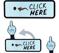 The Click Here Surprise Button - Divertido regalo de broma, divertido regalo emergente, botón de dedo, regalos de broma sorpresa para adultos, botones de clic aquí impresos en 3D, idea de regalo de