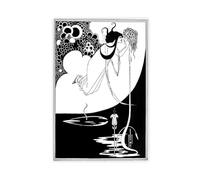 The Climax by Aubrey Beardsley From Salome by Oscar Wilde 1893 - Póster artístico en lienzo y arte de pared, impresión moderna para dormitorio familiar, sin marco, 12 x 18 i