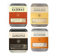 The Cocktail Box Co Old Fashioned, Champagne, Manhattan, Sazerac Cocktail Kit - Haz regalos de cócteles hechos a mano de primera calidad para él o ella - 4 kits