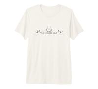 The Coffee Line Funny Cafeine Addict Life Line Sarcástico Camiseta Premium