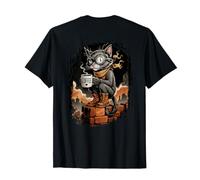 The coffee-loving Cat, Funny Cat Graphic Camiseta