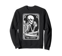 The Coffee Tarot Card Office Coworker Skeleton Coffee Sudadera