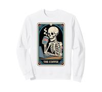 The Coffee Tarot Card Skeleton Office Coworker Coffee Sudadera