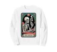The Coffee Tarot Card Skeleton Office Coworker Coffee Sudadera