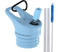 The Coldest Water Insulated Standard Mouth Size 2.0 - Sports Straw Cap Flip Top Lid - Multi-Compatible with Standard Mouth Size Stainless Steel Water