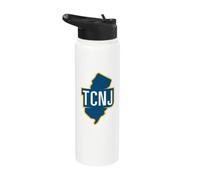 The College of New Jersey TCNJ State Outline Logo Stainless Steel Insulated Water Bottle