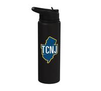 The College of New Jersey TCNJ State Outline Logo Stainless Steel Insulated Water Bottle