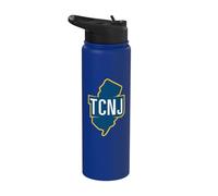 The College of New Jersey TCNJ State Outline Logo Stainless Steel Insulated Water Bottle