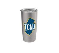 The College of New Jersey TCNJ State Outline Logo Vaso térmico de acero inoxidable de doble pared