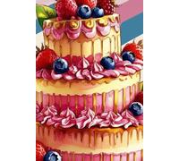 The Colorful Cake Notebook -Journal | Cake Illustrations on Every Page: 120 Blank Pages, 6x9 in