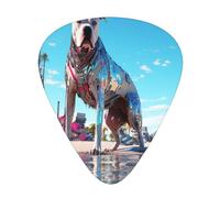 The colorful world of dogs - Paquete de 12 púas de guitarra, 4 piezas en cada uno de los 3 tamaños, adecuadas para una amplia gama de instrumentos de cuerda