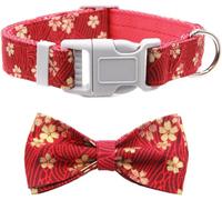 The Comfort Collares for Perros,Collar for Perros Floral Con Pajarita Extraíble, Lindos Collares for Perros Personalizados, Collares for Cachorros for Perros Pequeños Y Medianos, Niñas, Perros, Regalo