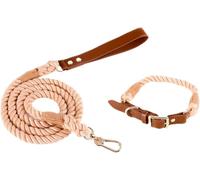 The Comfort Collares for Perros, Juego De Collar Y Correa for Perros De Cuero Trenzado Hecho A Mano, Collar for Perros Personalizado Súper Suave, Regalos con Hebilla De Metal for Perros Pequeños, Medi