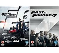 The Complete Fast and Furious 1-7 DVD Movie Collection: The Fast and the Furious 1, 2 Fast 2 Furious, Fast and Furious 3: Tokyo Drift, Fast and Furious 4, Fast and Furious 5, Fast and Furious 6, Fast and Furious 7 + Extras by Vin Diesel