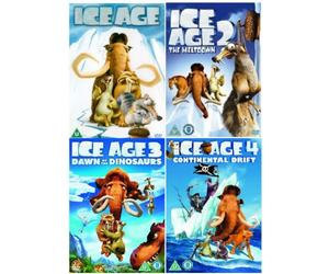 The Complete Ice Age 1 - 4 DVD Collection: Ice Age 1 / Ice Age 2: The Meltdown / Ice Age 3: Dawn of the Dinosaurs / Ice Age 4: Continental Drift (4 Discs)
