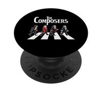 The Composers Hombres Mujeres Niños Divertida Música Clásica PopSockets PopGrip Adhesivo