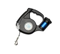 The Concept Factory AN6138 - Correa Luminosa de 5 m con 20 Bolsas para Perros y Gatos, Ideal para Paseos nocturnos, tamaño 16,5 x 4,5 x 15 cm, Color Negro