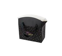 THE CONCEPT FACTORY - DI46962 Caja de Regalo con Lazo Mamá, Modelo Aleatorio, 18 x 9 x 23 cm, Ilustrada, Práctica, Fácil de Usar, Color Negro-Rosa-Dorado/Blanco-Dorado