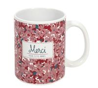 THE CONCEPT FACTORY - KA0303 Taza Elegante Gracias por Este Año - 30cl en Cerámica - Diseñada para Café, Té o Chocolate Caliente - Colores Rosa, Blanco, Azul