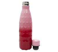 THE CONCEPT FACTORY - KA0341 Set de Botella Isotérmica 50Cl - Diseño Elegante con Corazones en Relieve - Aislamiento Eficiente - Ideal para Picnic y Regalo - Color Rojo Rosa