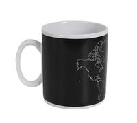 THE CONCEPT FACTORY - KA0387 Taza XXL Termorreactiva de Cerámica - Diseño Elegante y Moderno - Ideal para Café, Té o Sopa - Capacidad 70 cl - Color Negro