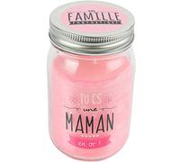 THE CONCEPT FACTORY - MO0156 Vela Mason Jar de Cera y Vidrio - Diseñada para Ambientes Acogedores - Tapa Metálica - Dimensiones 7,8 x 7,8 x 13,2 cm - Color Rosa