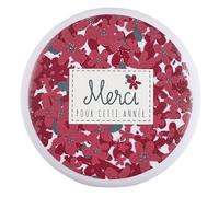 THE CONCEPT FACTORY - SB0021 Espejo de Bolsillo Rojo Blanco Dorado - Diseño Elegante y Compacto, Doble Cara Estándar y Aumento, Mensaje Inspirador 'Gracias por Este Año'