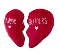 THE CONCEPT FACTORY - TX0297, Cojín Corazón Desmontable en Textil de Interior, Diseño Elegante y Confortable, para Decoración y Apoyo, Color Rojo, Tamaño Estándar