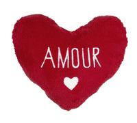 THE CONCEPT FACTORY - TX0298 Cojín y Manta Sherpa Corazón - Suavidad y Confort - Diseño Romántico - Versátil para Sofá o Cama - Tamaño 120 x 150 cm - Color Rojo