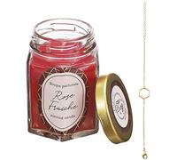 The concept factory - Vela perfumada, en frasco, con joya sorpresa, rosa fresca