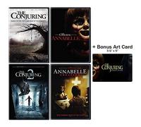 The Conjuring & Annabelle Horror Series: 4 Movie DVD Collection (The Conjuring 1 & 2 / Annabelle / Annabelle: Creation) + Bonus Art Card