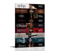 The Conjuring Horror Movie Collection Póster en Lienzo Como Decoración, Murales Para Sala de Estar, Pinturas Para Dormitorio, Accesorios Modernos para el Hogar Para Habitaciones de Niños y