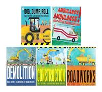 The construction crew Series 5 Picture Books Collection Set (Construction, Demolition, Dig, Dump, Roll, AMBULANCE AMBULANCE! & Roadworks)