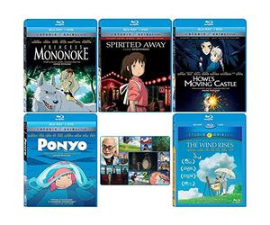 The Continued Success Blu-ray Collection: Written & Directed by Hayao Miyazaki (Princess Mononoke / Spirited Away / Howl's Moving Castle / Ponyo / The Wind Rises) + Bonus Art Card
