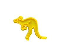 The Cookie Cutter Hub Cortador de galletas de canguro australiano de 10 cm y relieve a juego para galletas, galletas, decoración de hornear
