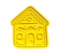 The Cookie Cutter Hub Gingerbread House #1 - Cortador de galletas y relieve a juego para galletas, galletas, decoración de arcilla