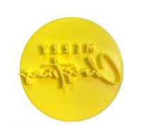 The Cookie Cutter Hub Merry Christmas Two Font Embosser /Stamp para Cupcakes Fondant Icing Clay Cake Baking Decoración