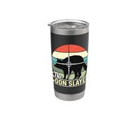 The Coon Slayer ama cazar mapaches cazador de mapaches Vaso térmico de acero inoxidable de doble pared