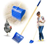The Coop Scoop® - Cuchara y rastrillo 2 en 1 para caca de pollo, pala duradera para tamizar arena para gallineros y pequeños animales de granja