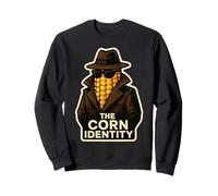 The Corn Identity Funny Corncob Juego de Palabras Broma de espía de mazorca de maíz Sudadera