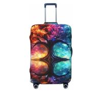 The Cosmic Tree of Life in Space - Funda elástica para equipaje de viaje, protector de maleta, funda de equipaje impresa antiarañazos, Black, L
