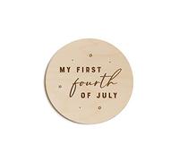 The Cotton & Canvas Co. My First Fourth of July - Tarjeta de hito de madera, primer año del bebé, primer día festivo, baby shower, recién nacido, accesorio para sesión de fotos