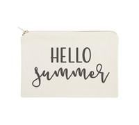 The Cotton & Canvas Co. Neceser de cosmticos y estuche de maquillaje de viaje Hello Summer Beach